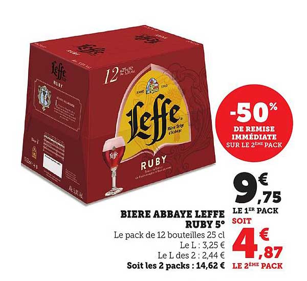 BIERE ABBAYE LEFFE RUBY 5°