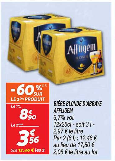 BIÈRE BLONDE D'ABBAIE AFFLIGEM