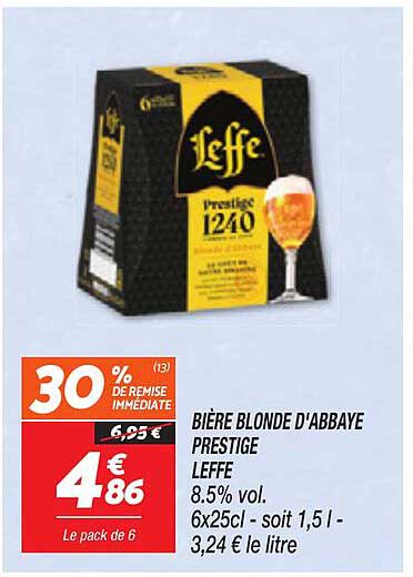 BIÈRE BLONDE D'ABBAYE PRESTIGE LEFFE