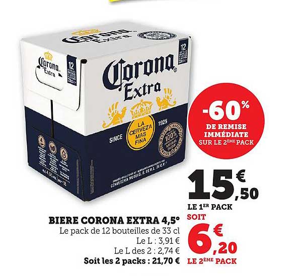 BIERE CORONA EXTRA 4,5°
