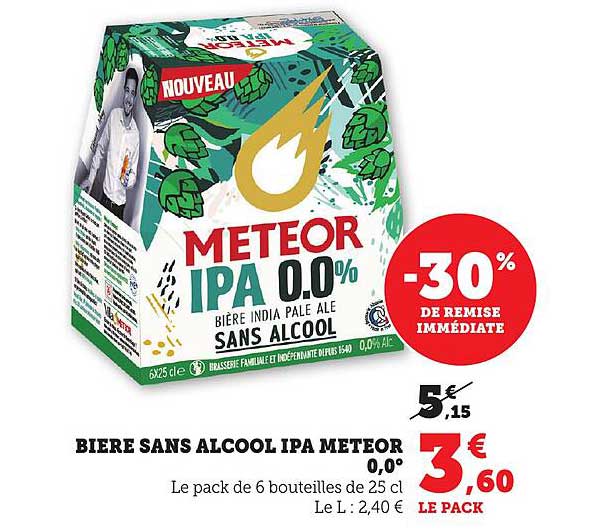 BIERE SANS ALCOOL IPA METEOR 0,0%