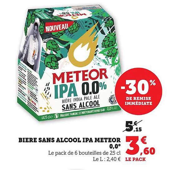 BIERE SANS ALCOOL IPA METEOR 0,0%