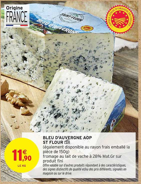 BLEU D'AUVERGNE AOP ST FLOUR