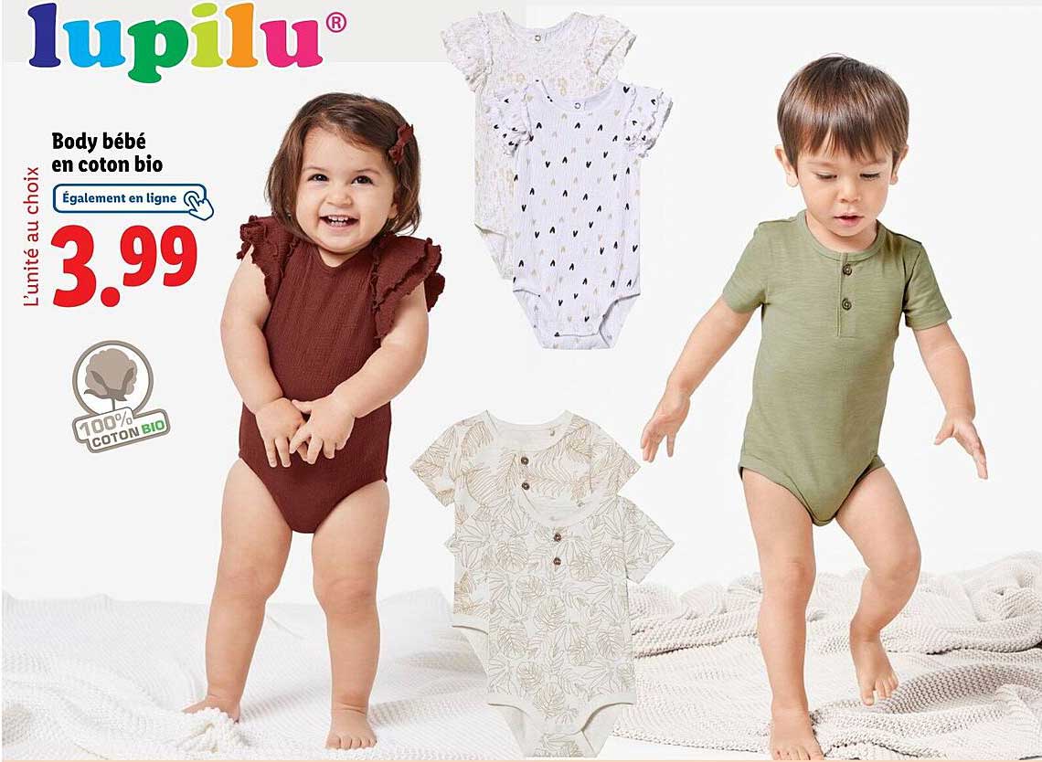 Body bébé en coton bio