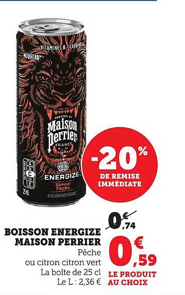 BOISSON ENERGIZE MAISON PERRIER