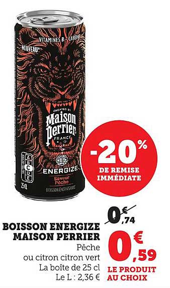 BOISSON ENERGIZE MAISON PERRIER