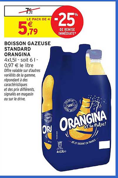 BOISSON GAZEUSE STANDARD ORANGINA