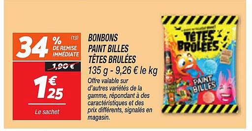 BONBONS PAINT BILLES TÊTES BRULÉES