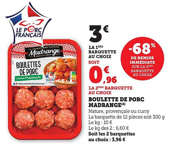 BOULETTES DE PORC MADRANGE