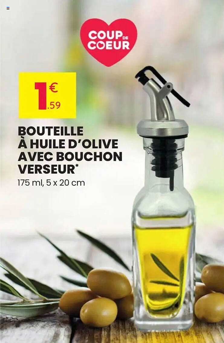 BOUTEILLE À HUILE D'OLIVE AVEC BOUCHON VERSEUR