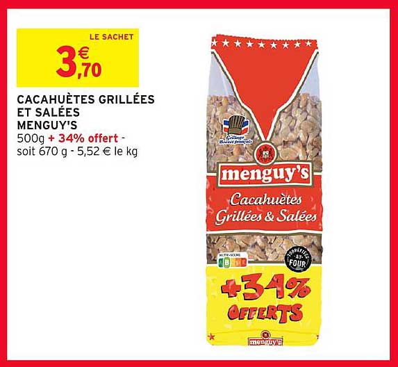 CACAHUÈTES GRILLÉES ET SALÉES MENGUY'S