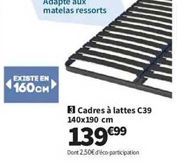 Cadres à lattes C39 140x190 cm