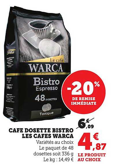 CAFÉ DOSETTE BISTRO LES CAFÉS WARCA