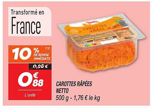CAROTTES RÂPÉES NETTO