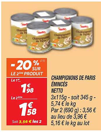 CHAMPIGNONS DE PARIS ÉMINCÉS