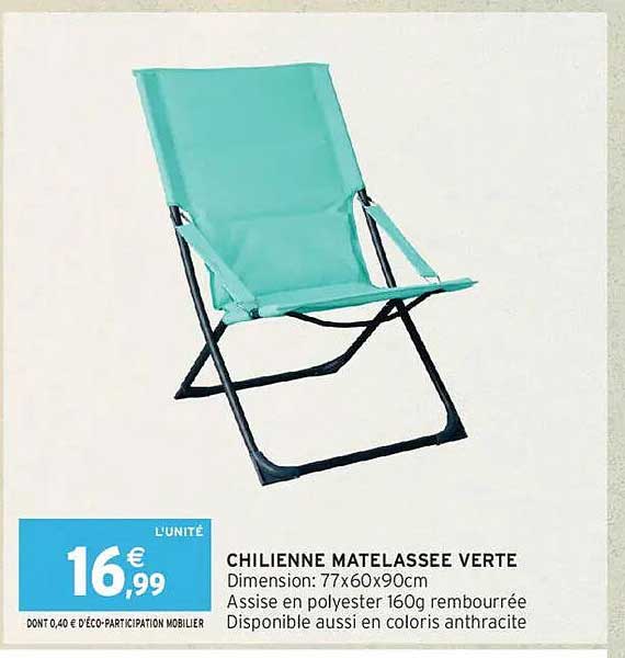 CHILIENNE MATELASSEE VERTE
