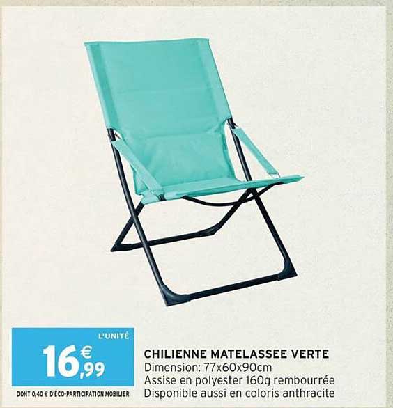 CHILIENNE MATELASSEE VERTE