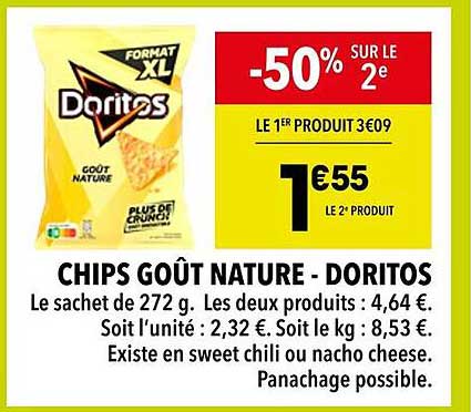 CHIPS GOÛT NATURE - DORITOS