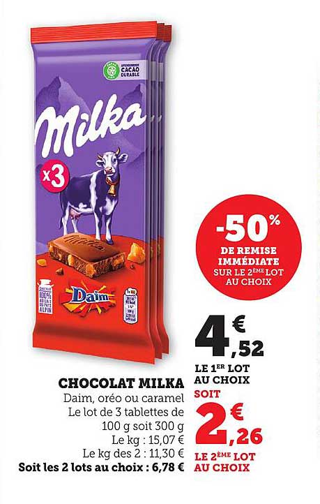 CHOCOLAT MILKA