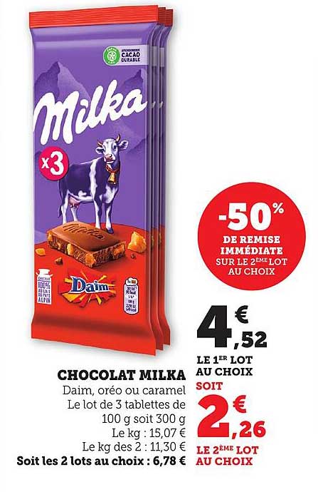 CHOCOLAT MILKA