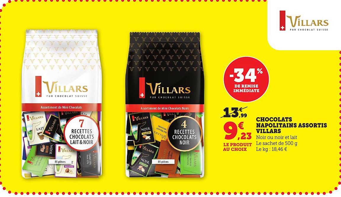 CHOCOLATS NAPOLITAINS ASSORTIS VILLARS