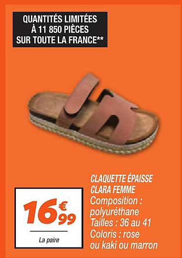 CLAQUETTE ÉPAISSE CLARA FEMME