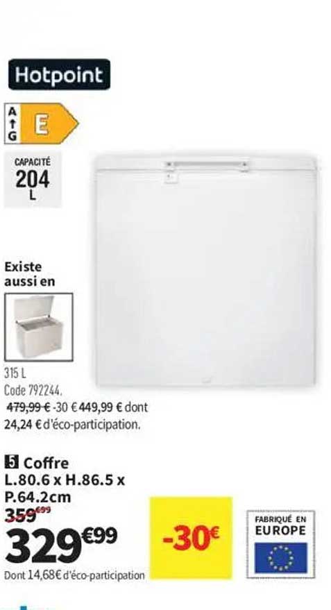 Coffre Hotpoint 204 L