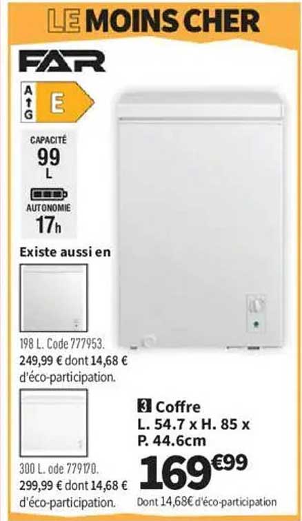 Coffre L. 54.7 x H. 85 x P. 44.6cm