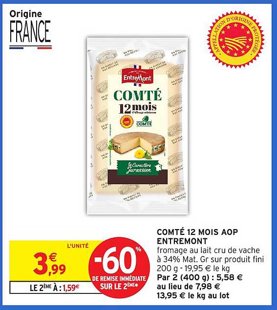 COMTÉ 12 MOIS AOP ENTREMONT