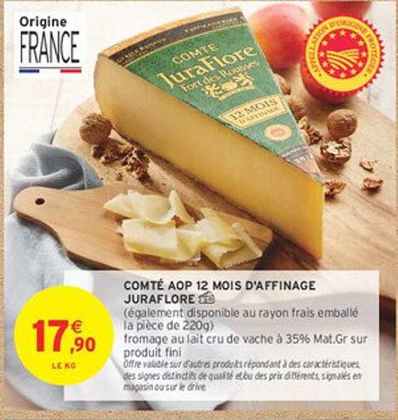 COMTÉ AOP 12 MOIS D'AFFINAGE JURAFLORE