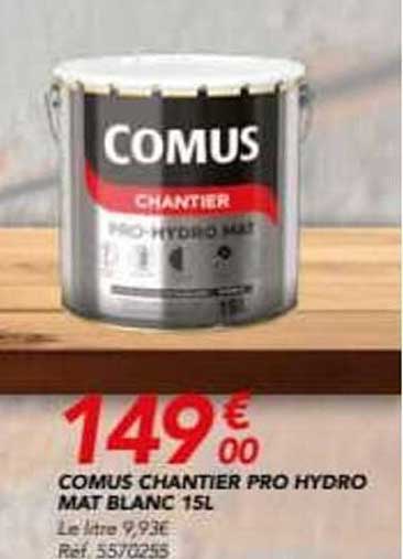 COMUS CHANTIER PRO HYDRO MAT BLANC 15L