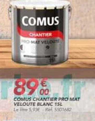 COMUS CHANTIER PRO MAT VELOUTE BLANC 15L