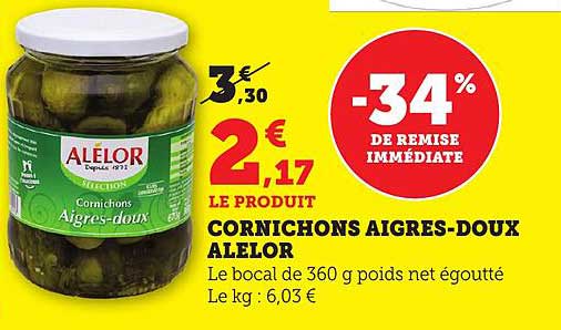 CORNICHONS AIGRES-DOUX ALELOR