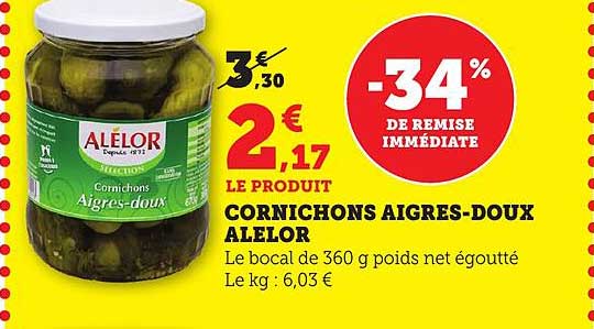 CORNICHONS AIGRES-DOUX ALELOR