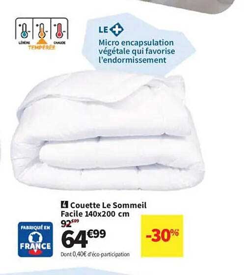 Couette Le Sommeil Facile 140x200 cm