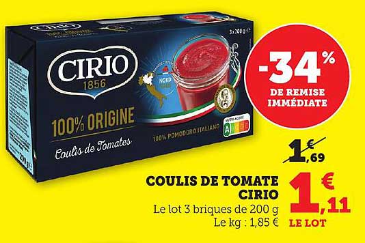 COULIS DE TOMATE CIRIO