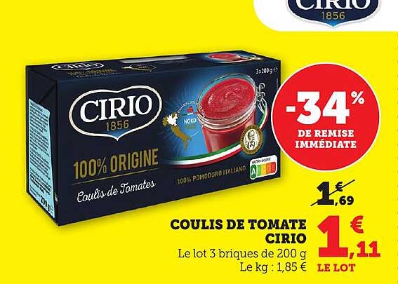 COULIS DE TOMATE CIRIO