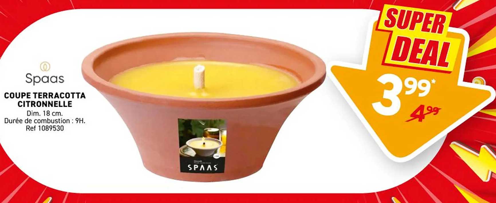 COUPE TERRACOTTA CITRONNELLE