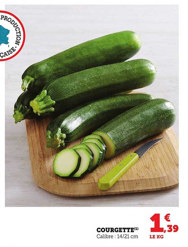 COURGETTE(1) Calibre : 14/21 cm