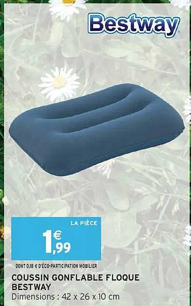 COUSSIN GONFLABLE FLOQUE BESTWAY