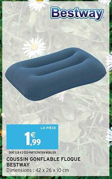 COUSSIN GONFLABLE FLOQUE BESTWAY
