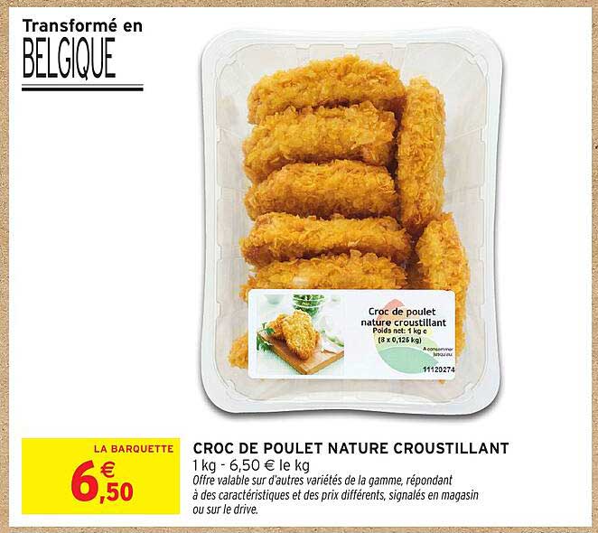 CROC DE POULET NATURE CROUSTILLANT