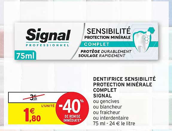 DENTIFRICE SENSIBILITÉ PROTECTION MINÉRALE COMPLET SIGNAL