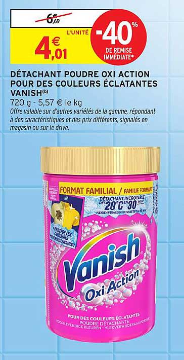 DÉTACHANT POUDRE OXI ACTION POUR DES COULEURS ÉCLATANTES VANISH®