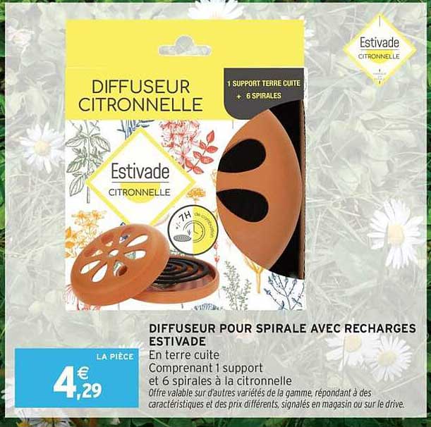 DIFFUSEUR POUR SPIRALE AVEC RECHARGES ESTIVADE