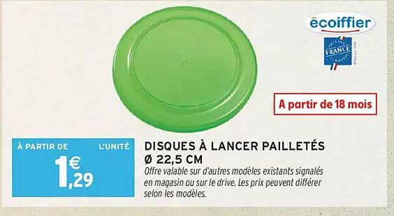 DISQUES À LANCER PAILLETÉS Ø 22,5 CM