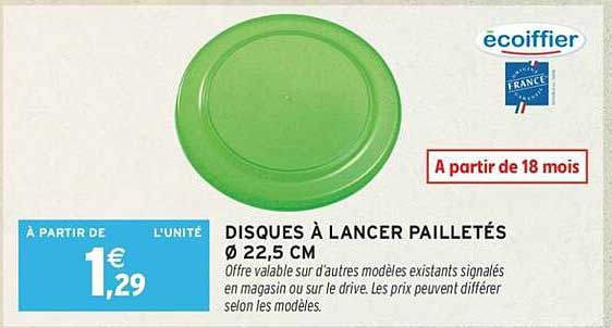 DISQUES À LANCER PAILLETÉS Ø 22,5 CM