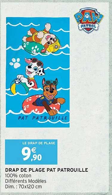 DRAP DE PLAGE PAT PATROUILLE