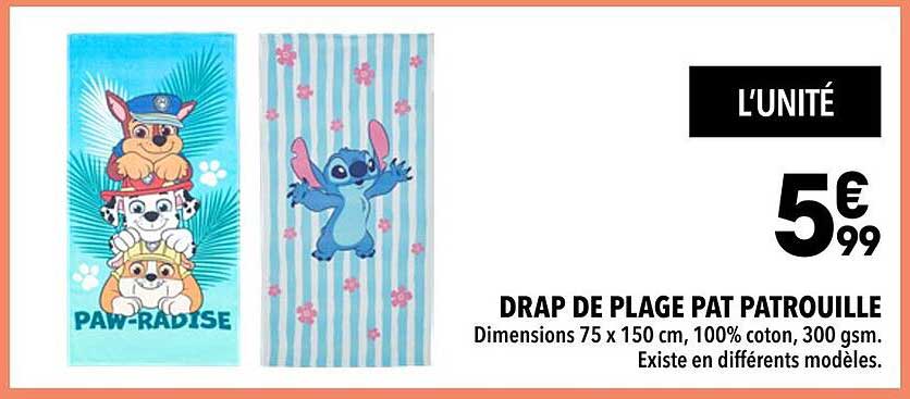 DRAP DE PLAGE PAT PATROUILLE