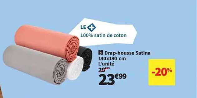 Drap-housse Satina 140x190 cm
